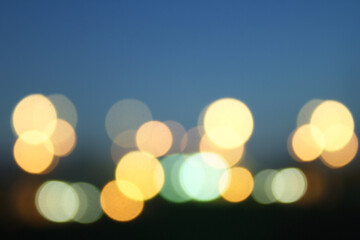 blur bokeh sky at sunset and lamp background.