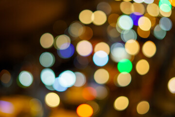 Fototapeta premium christmas background, background of colorful lights, background of colorful bokeh
