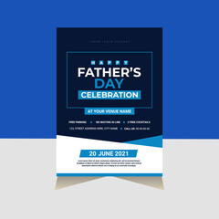 Father's day social media post vector design template