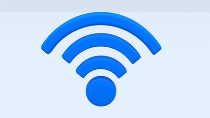 3d illustration wifi network signal
