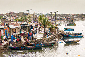 Fototapeta na wymiar Mapou River comunity at Cap-Haitien, Haiti