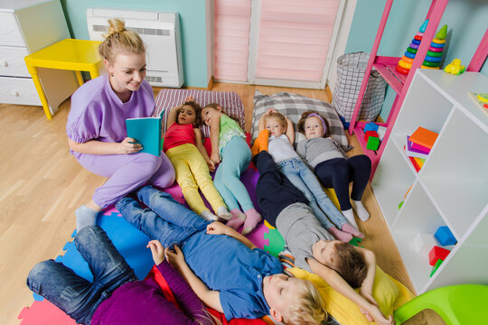 Time For Reading Stories At The Daycare