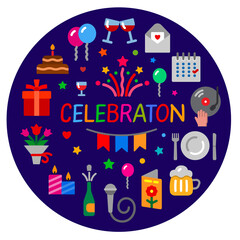 Naklejka premium celebration and event concept icon
