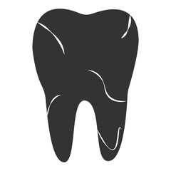 Tooth decay vector icon, dental care illustration.