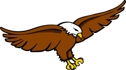 gliding bald eagle | wings spread out