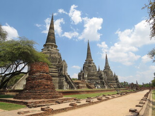 Fototapeta premium Ruines Ayutthaya Thaïlande Temple
