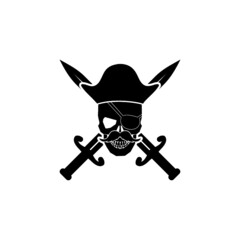 Pirate icon symbol isolated on white background