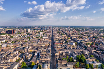 Fototapeta City of Lodz, Poland- city panorama.	 obraz