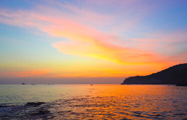 Colorful Sunset By The Beach