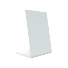 Blank Board Stand isolated on a white background. 3d illustration
