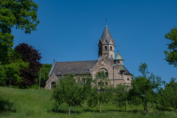 The Church of the Redeemer in Mirbach on a sunny day