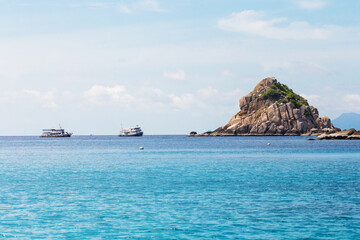 View point from top of mountain for see the beach, sea and nature of NangYuan and Tao island