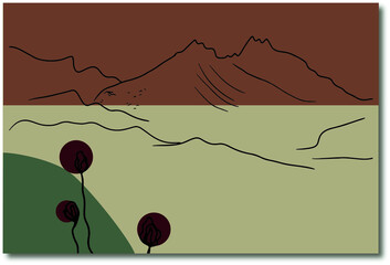 background with poppies