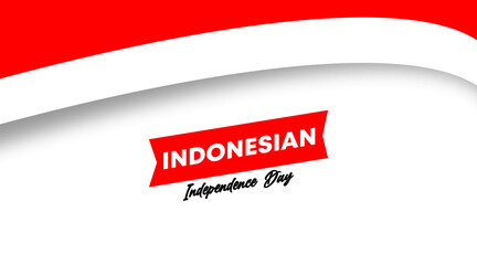 Indonesian independence day background illustration vector