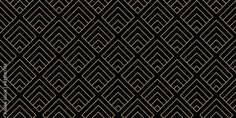 Poster background pattern seamless geometric line abstract gold luxury color vector.