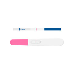 Pregnancy test set cartoon.Vector illustration isolated on white background.