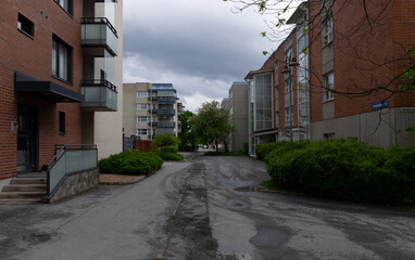 narrow street in the city