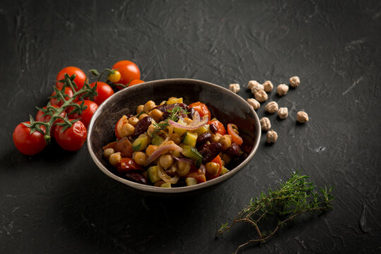 ratatouille with beans and chickpeas