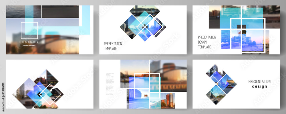 Wall mural the minimalistic abstract vector illustration of the editable layout of the presentation slides desi