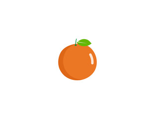 Fruit, orange icon. Vector illustration. Flat design.