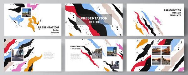 Vector layout of the presentation slides design business templates, multipurpose template for presentation brochure, brochure cover, business report, agency, corporate, portfolio, pitch deck, startup.