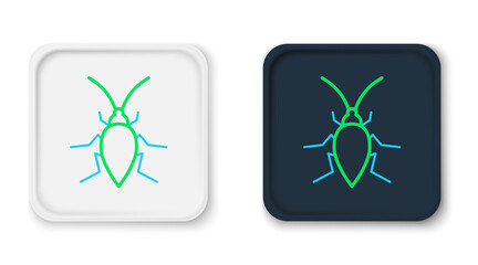 Line Cockroach icon isolated on white background. Colorful outline concept. Vector