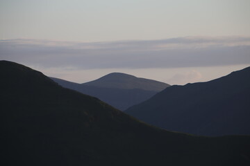 Lake district fells and mouuntains