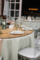 wedding table decoration outdoors