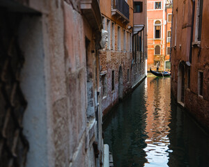 Obraz na płótnie Canvas Venice Canal with Gondola