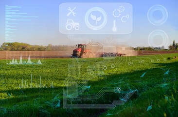 remote automated control of a tractor in agriculture. AI technologies to analyze data and increase...