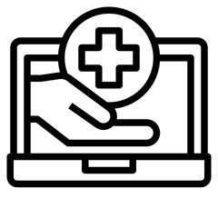 Obraz premium laptop line icon