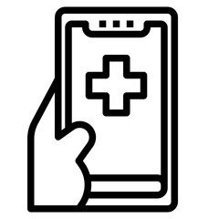 Obraz premium smartphone line icon