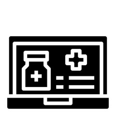 Obraz premium laptop glyph icon