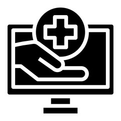 Fototapeta premium monitor glyph icon