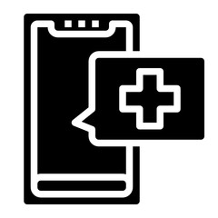 Obraz premium smartphone glyph icon