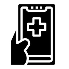 Obraz premium smartphone glyph icon