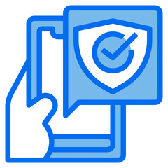 protect blue line icon