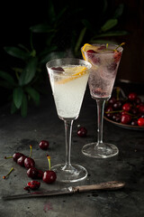 cocktail with cherry