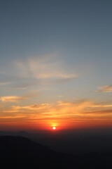 sunset in the mountains