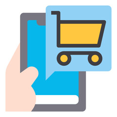 shopping cart flat icon