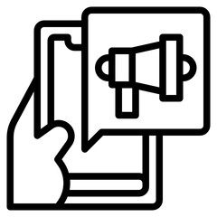 megaphone line icon