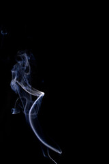 Obraz premium Steam vapor. Blur abstract fog, white smoke or steam mist cloud isolated on black background. Realistic dry ice smoke clouds fog overlay perfect.