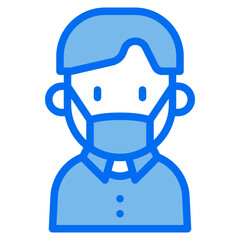 kid blue line icon