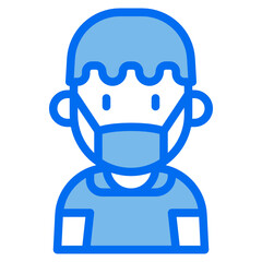 kid blue line icon