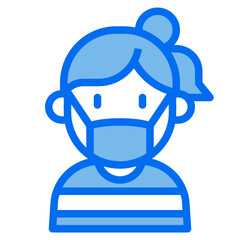 kid blue line icon