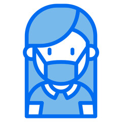 kid blue line icon