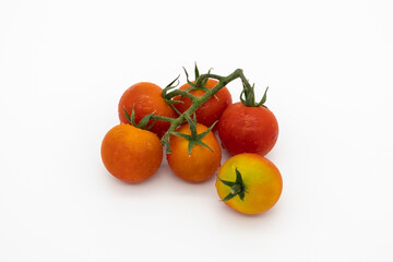 Fresh tomato isolated on white background.