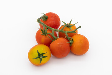 Fresh tomato isolated on white background.