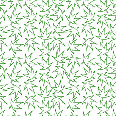 Green leaf seamless pattern for backgrounds, textures, fabric motifs, gift wrapping, packaging and wallpapers