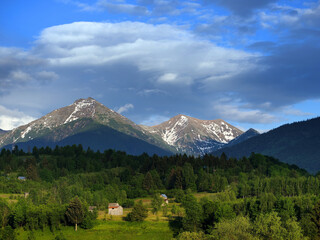 Scenic view over Rodnei mountains in Romania, Europe